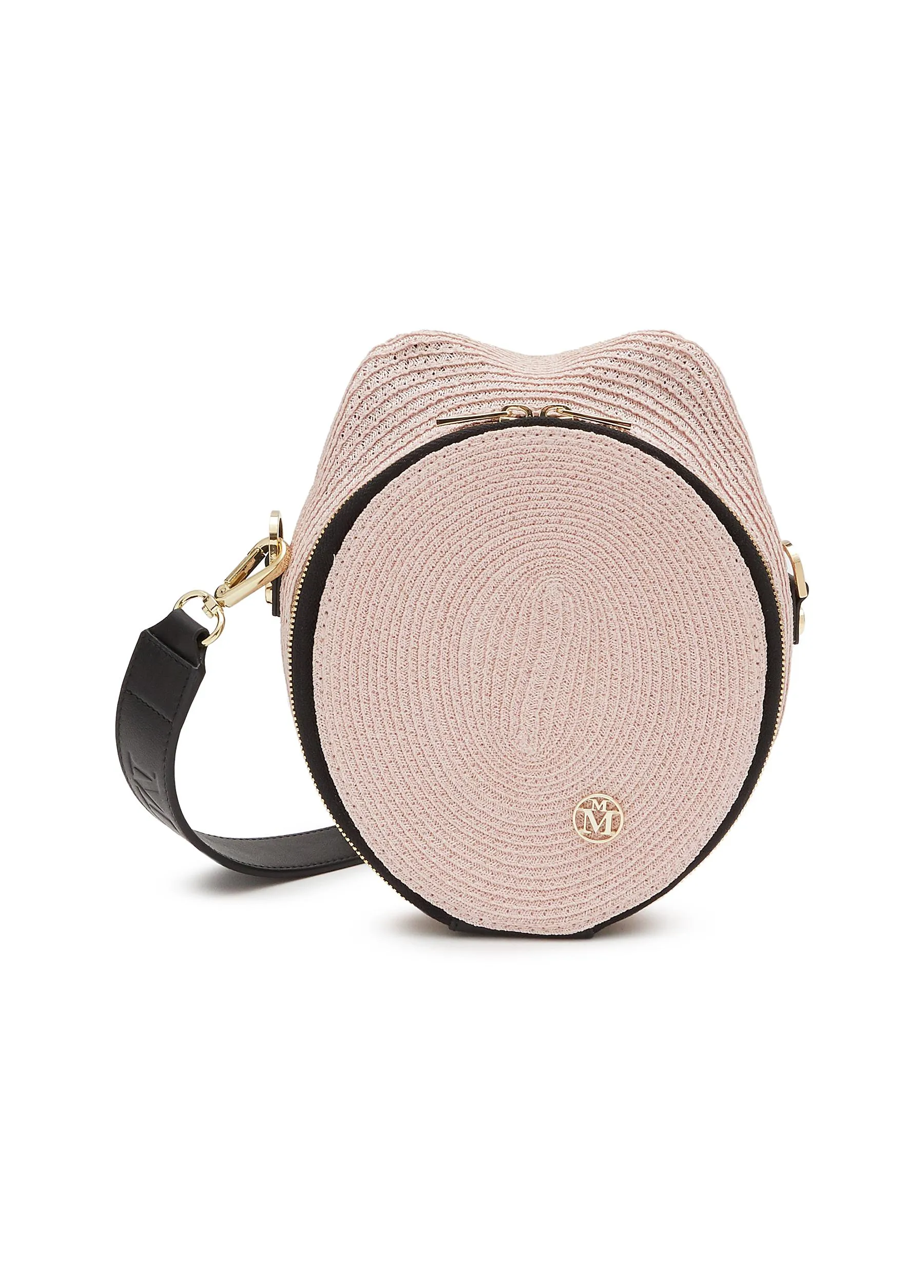 -----------MAISON MICHEL  ---- ------------PINK ----Judie Cat Ear Hemp Crossbody Bag --