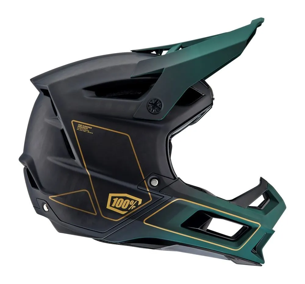 100% Aircraft 2 Helmet - Carbon Gold-Forest - 2022