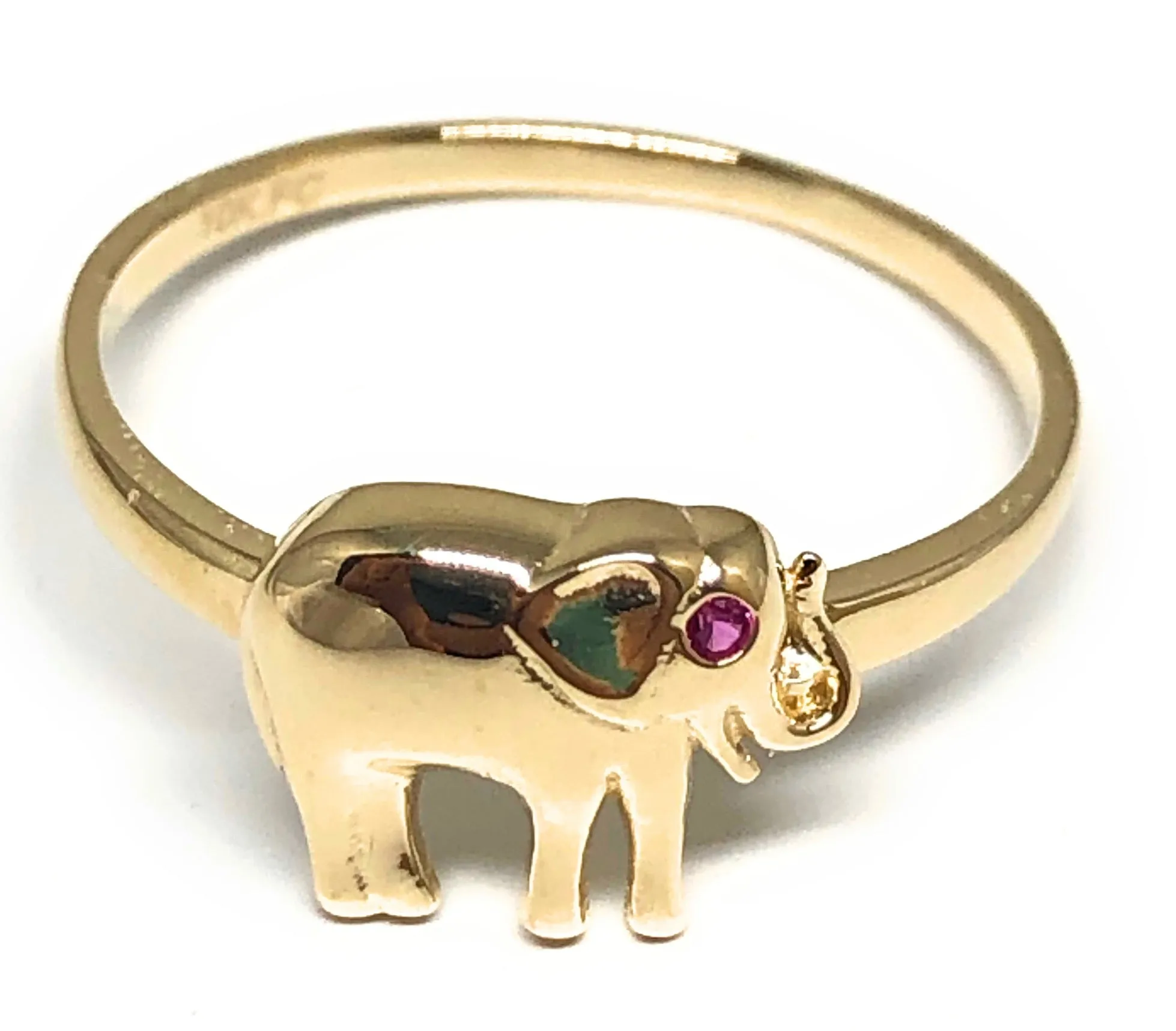 10k Solid Gold Yellow Elephant Ring (FC 85)