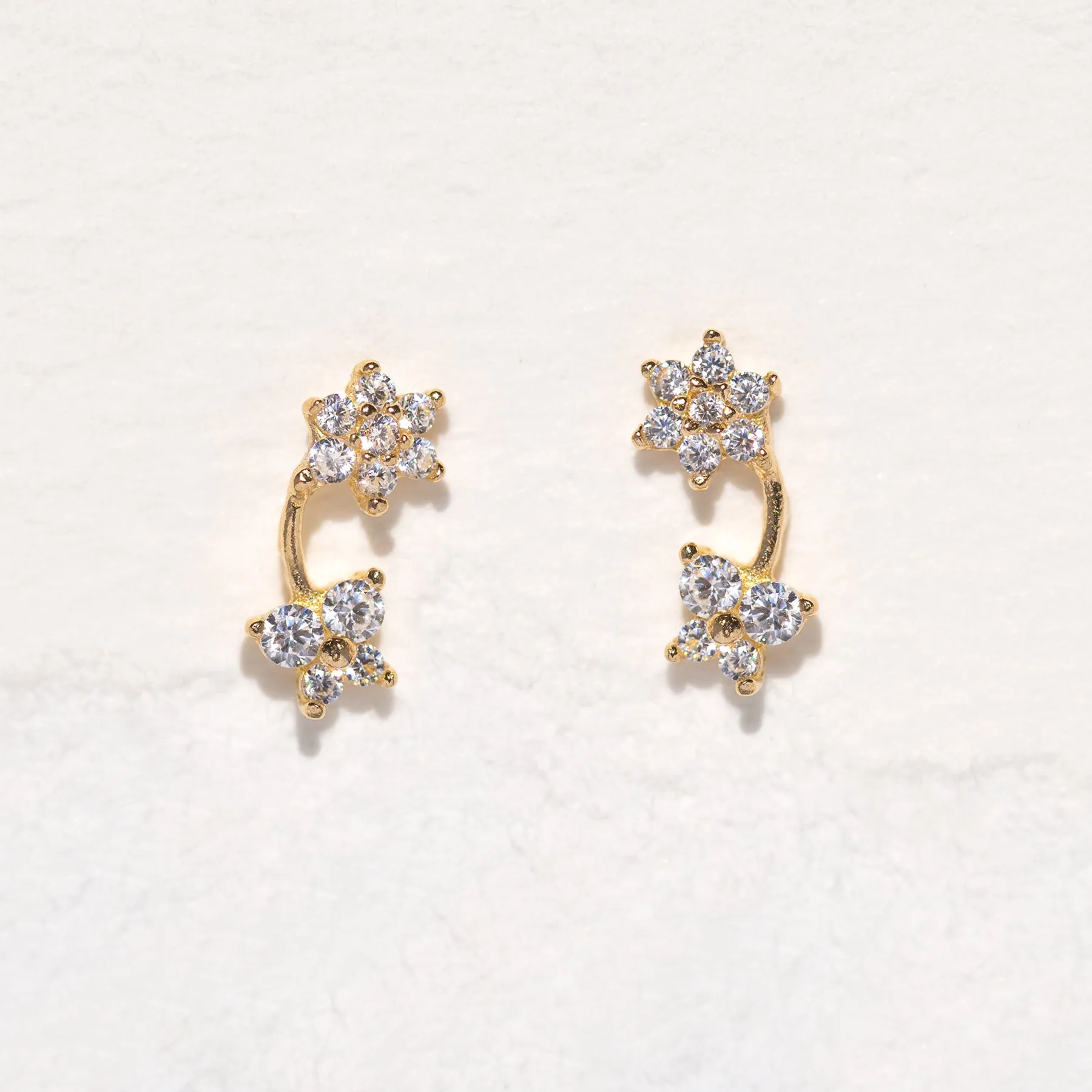 14k Fine Garden Party Stud Earrings