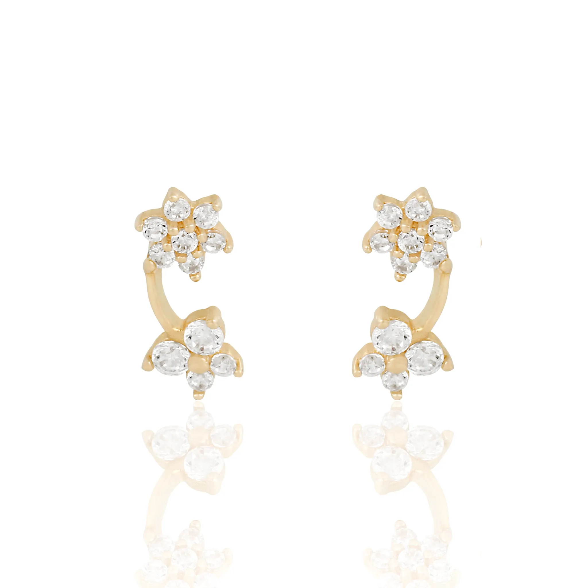 14k Fine Garden Party Stud Earrings