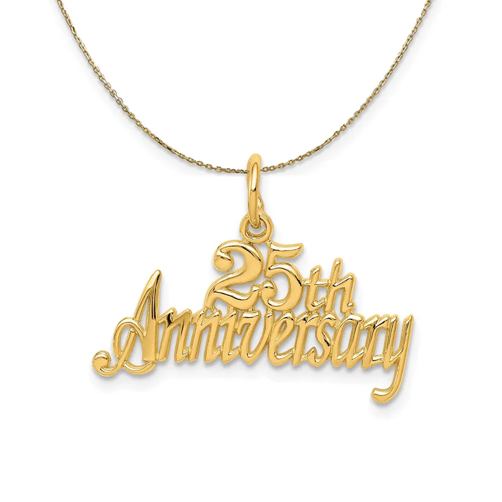 14k Yellow Gold 25th Anniversary Necklace