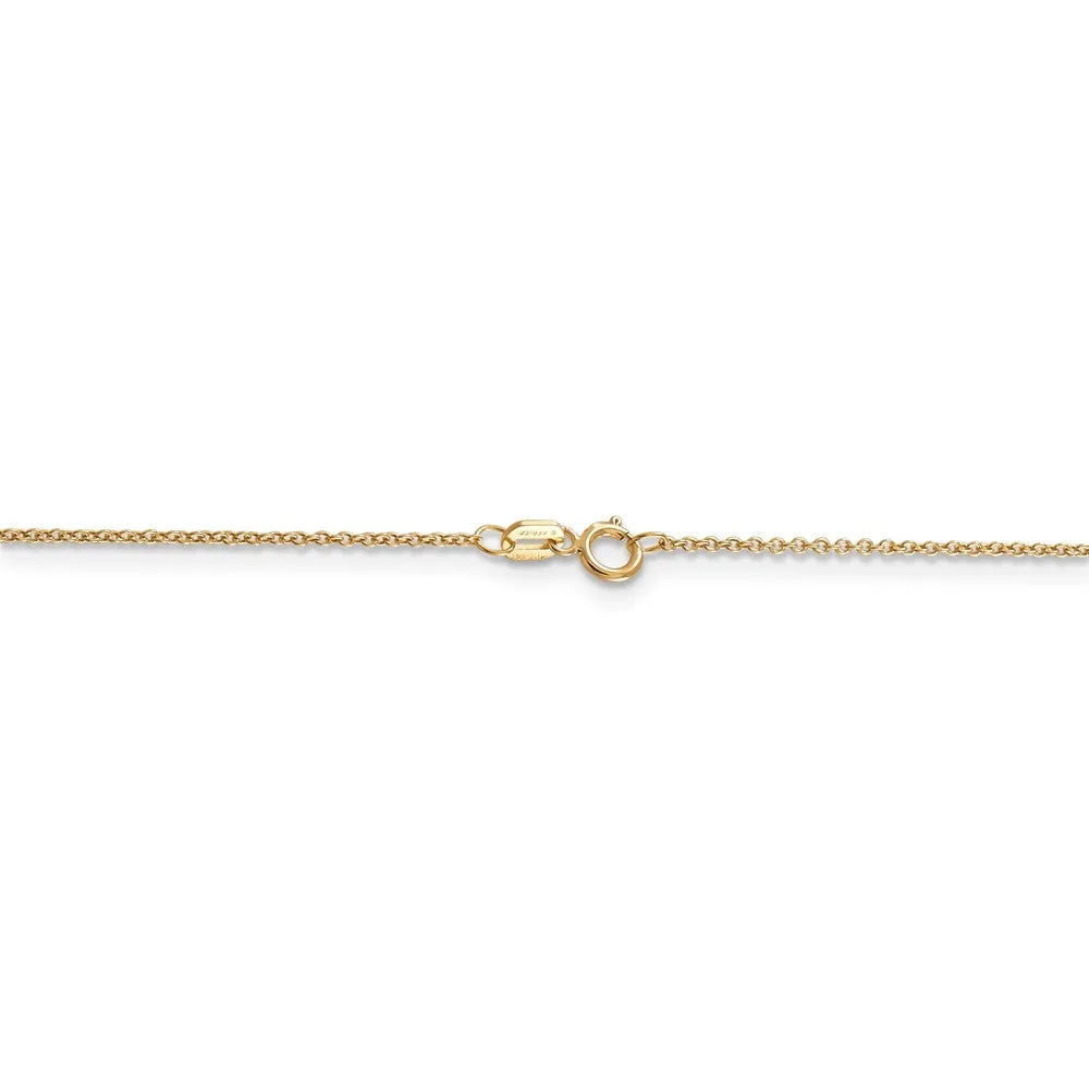 14k Yellow Gold, Alumni Small Elongated Number 32 Necklace