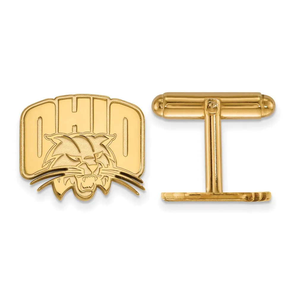 14k Yellow Gold Ohio University Cuff Links