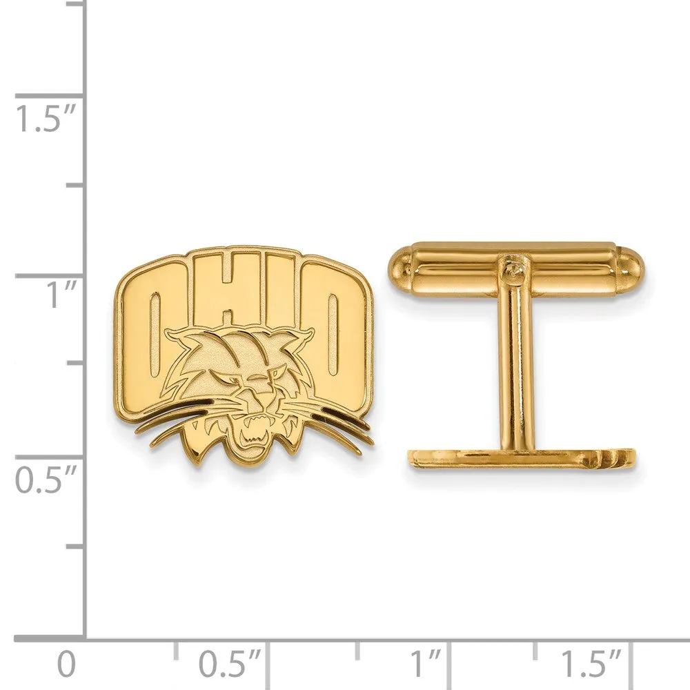 14k Yellow Gold Ohio University Cuff Links