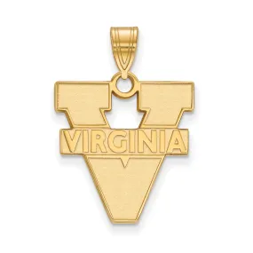 14k Yellow Gold U. of Virginia Large 'V' Logo Pendant