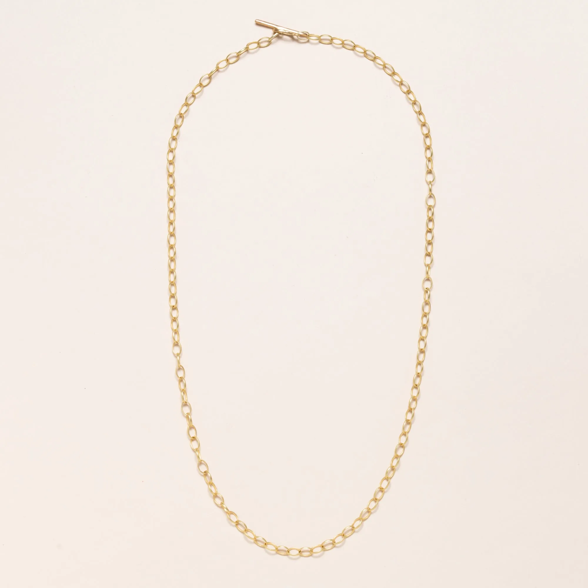 18 Inch 18K Gold Rice Chain