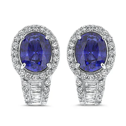 8.13ct Tanzanite and Diamond Earrings