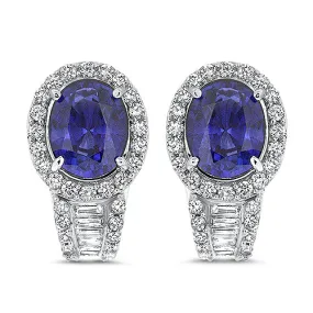 8.13ct Tanzanite and Diamond Earrings