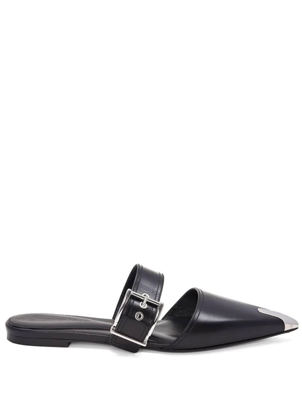 Alexander McQueen    Alexander Mc Queen Buckled Leather Mules