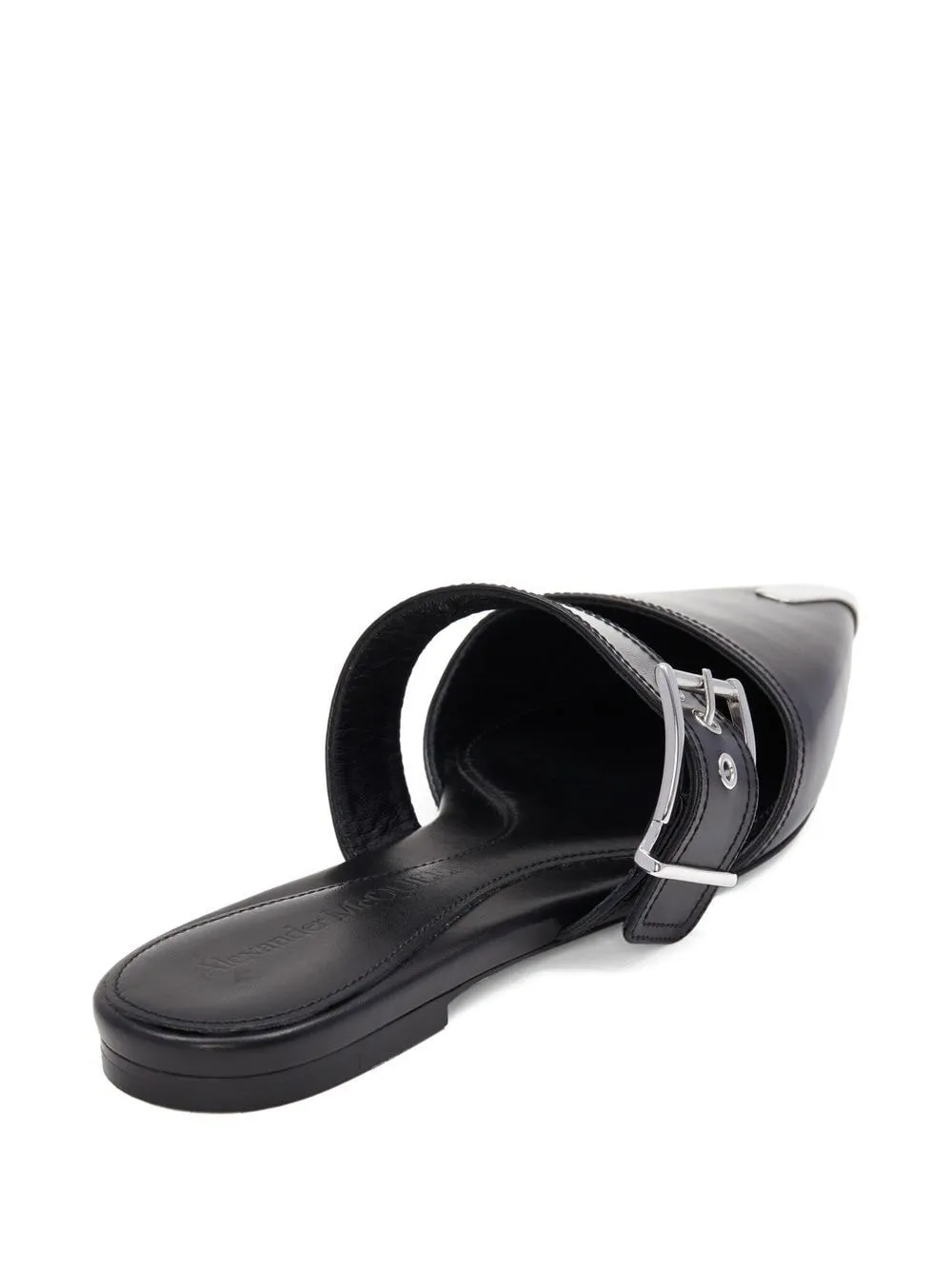 Alexander McQueen    Alexander Mc Queen Buckled Leather Mules