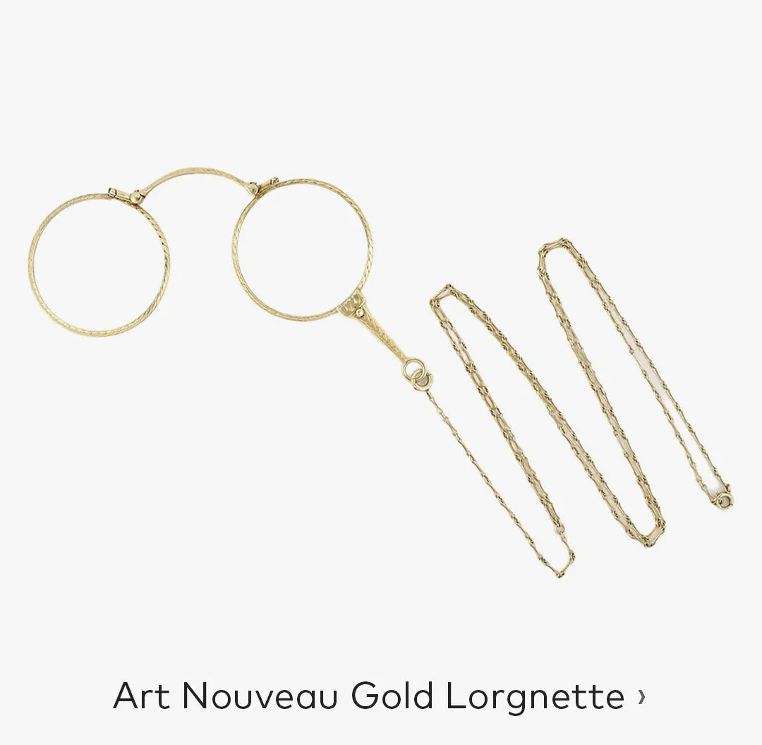 Art Nouveau Gold Lorgnette