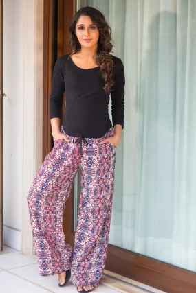 Aztec Mesh Cotton Maternity Pants