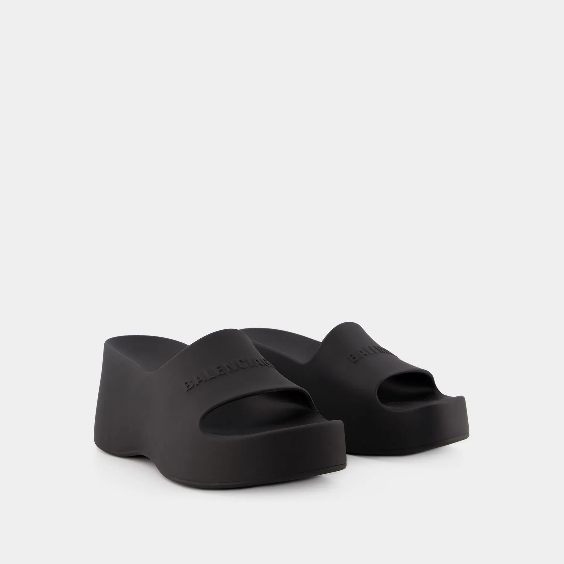 Balenciaga  Chunky Wedge Sandals - Balenciaga - Black