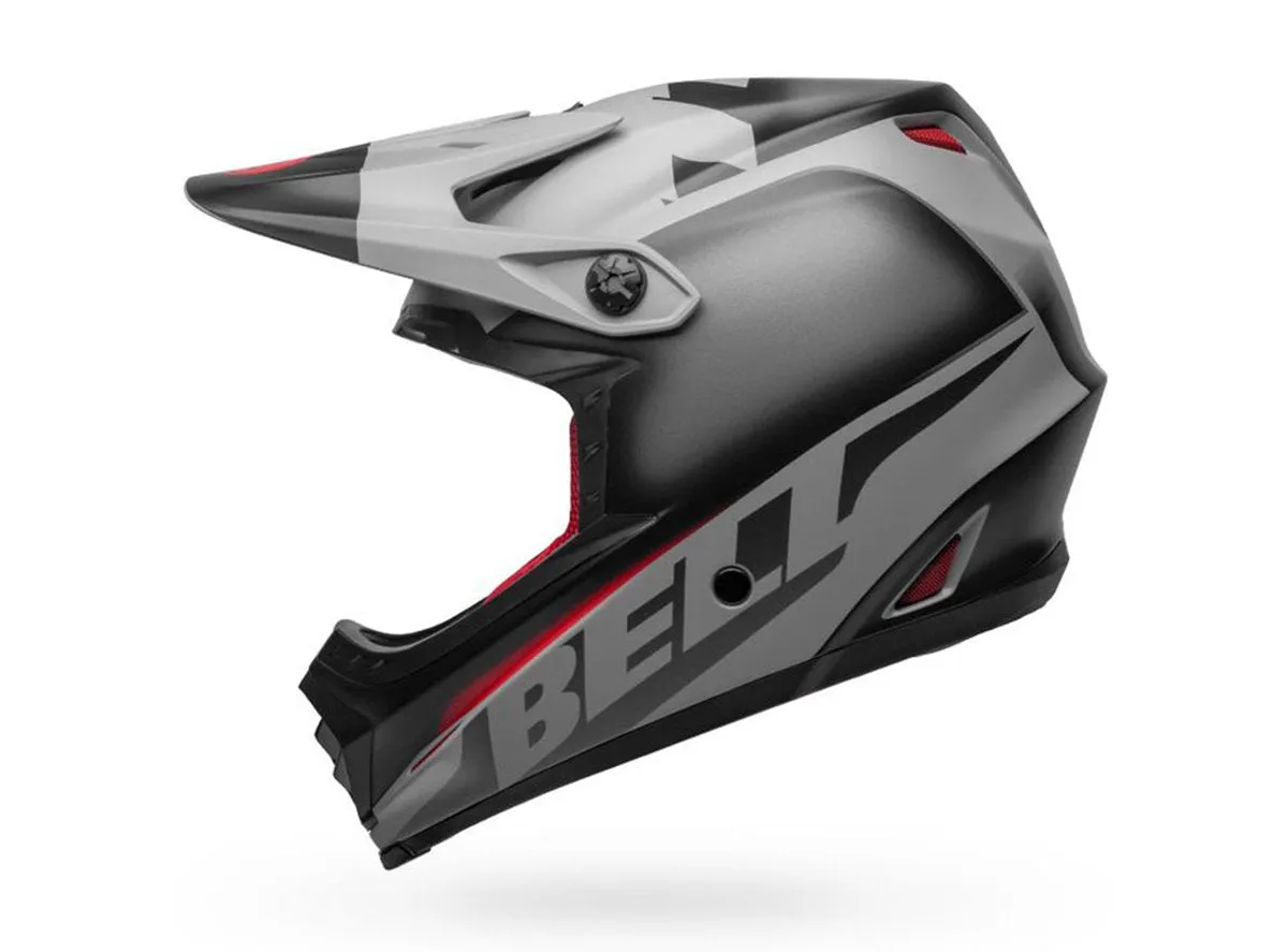 Bell Full-9 Fusion MIPS Full Face Helmet - Matt Black-Gray-Crimson