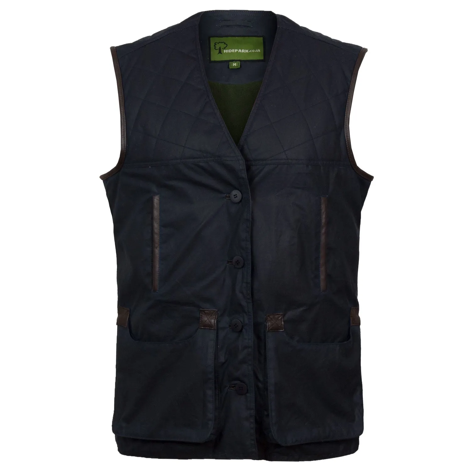 Bernice: Women's Navy Wax Shooting Vest