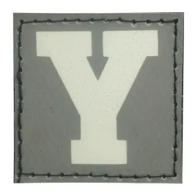 BIG LETTER Y PATCH - BLUE GLOW IN THE DARK