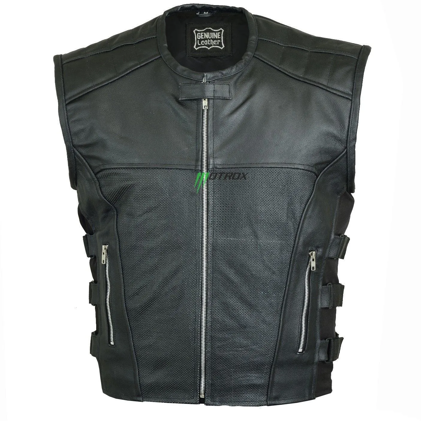 Biker Leather Vest Incredible Brando Racing Style 1