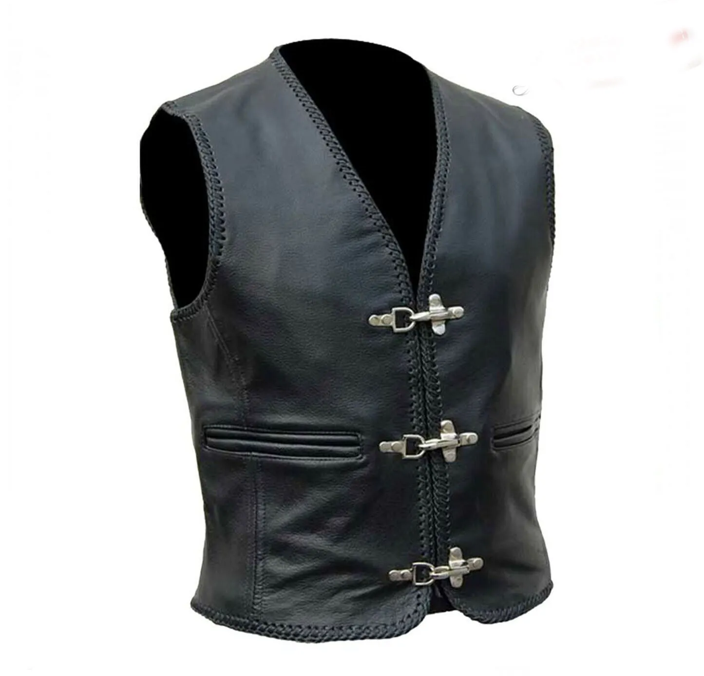 Biker Leather Vest Luxurious Men's Brando Style 2.0