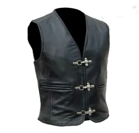 Biker Leather Vest Luxurious Men's Brando Style 2.0