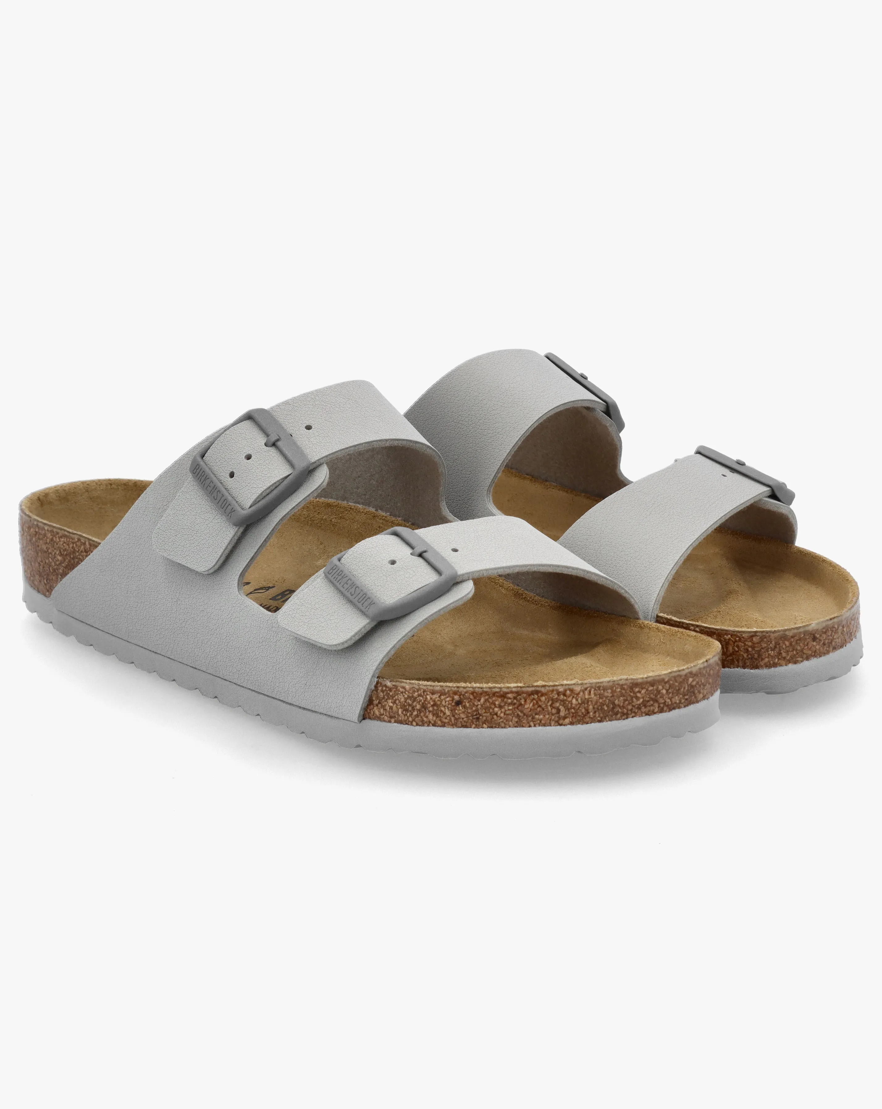 Birkenstock Mens Arizona Birko-Flor Stone Coin Two Bar Mules Standard Width