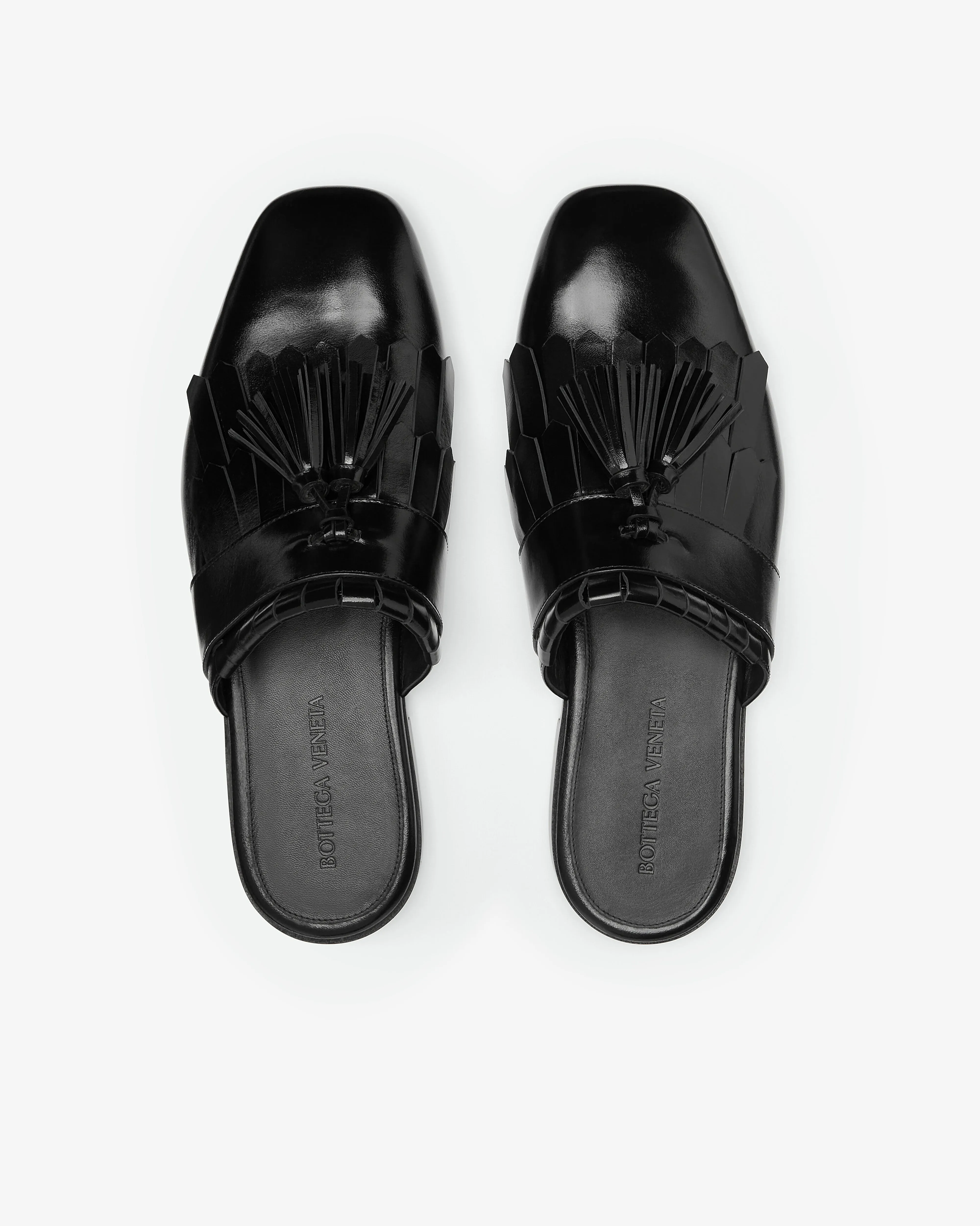 Bottega Veneta Men's Roma Slipper  Black