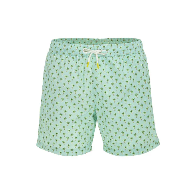 BOXER MARE CON MICRO STAMPA Uomo Verde acqua