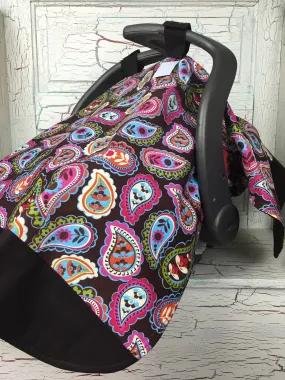 Brown Multi Paisley Carseat Tent