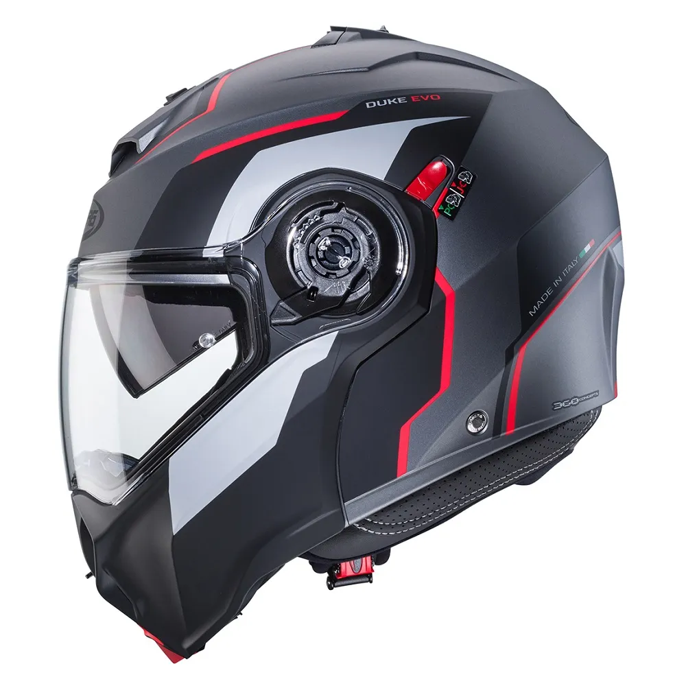 Caberg Duke Evo Move Helmet - Gun/Black/Red