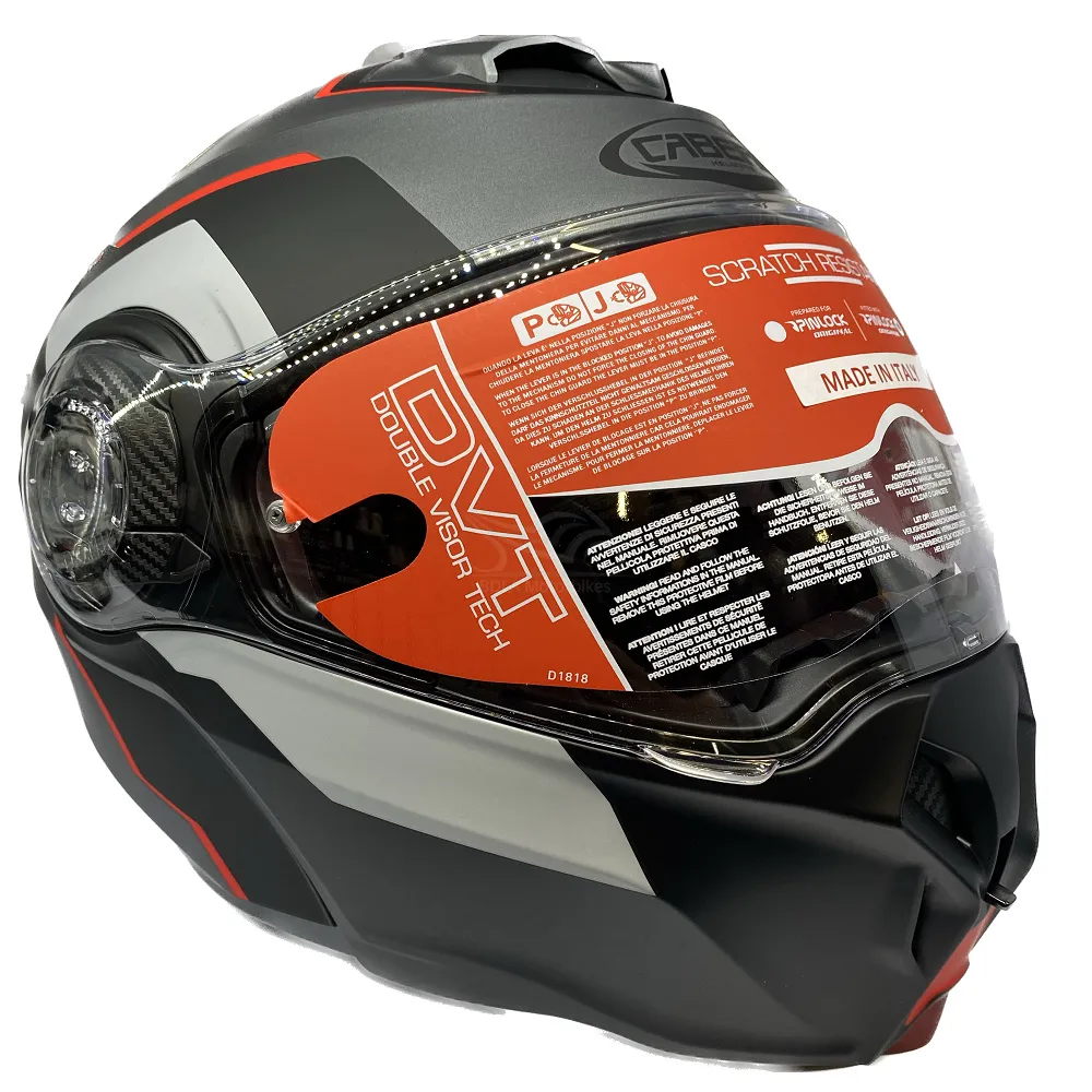 Caberg Duke Evo Move Helmet - Gun/Black/Red