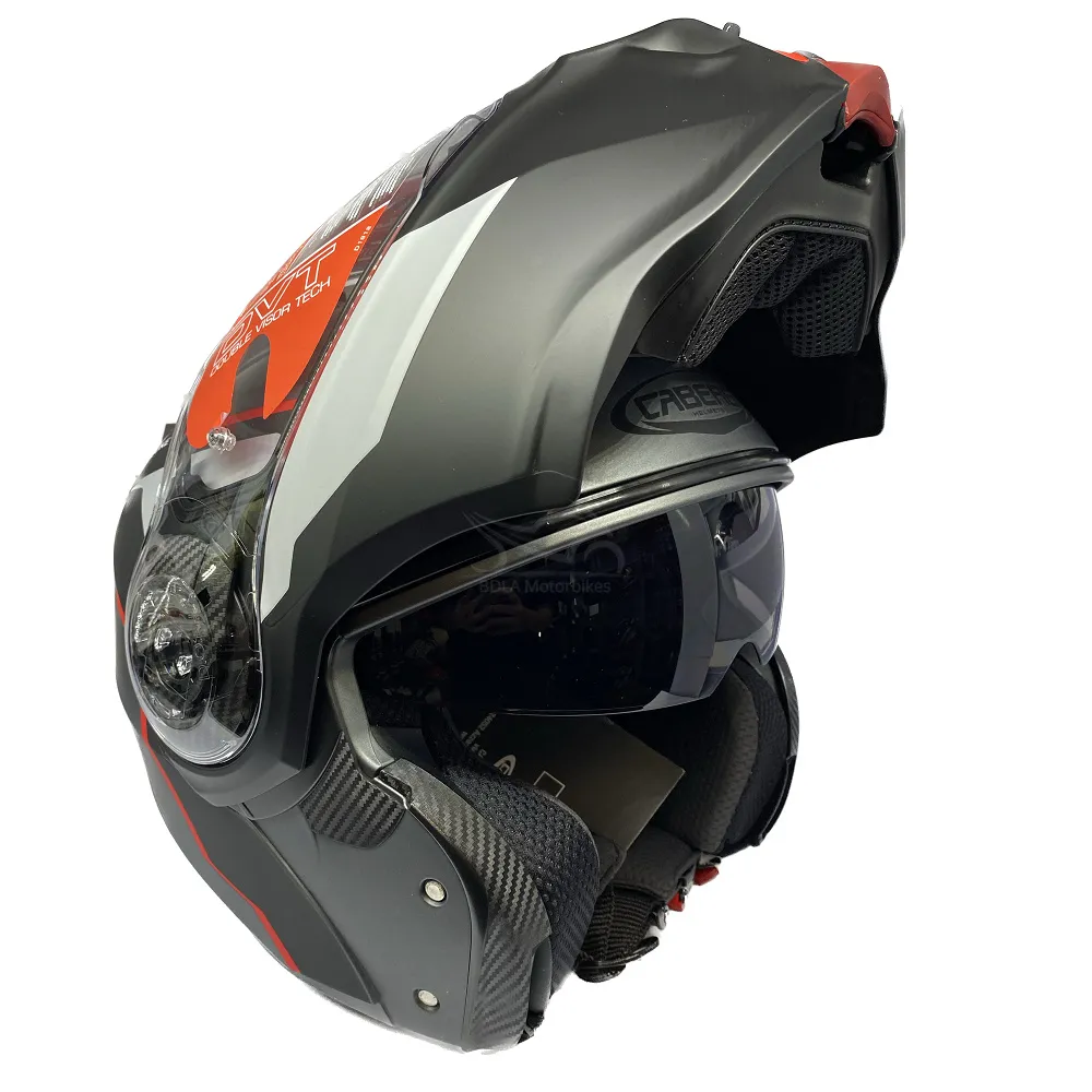 Caberg Duke Evo Move Helmet - Gun/Black/Red