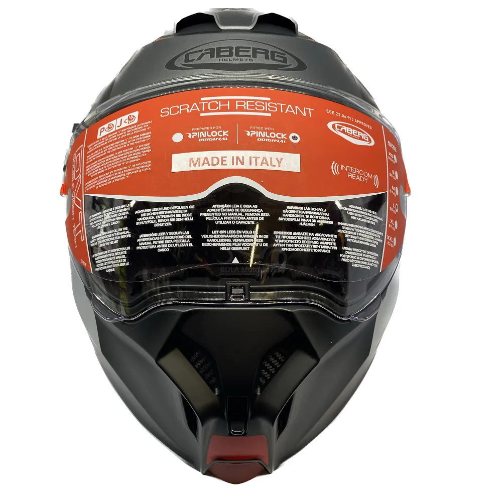 Caberg Duke Evo Move Helmet - Gun/Black/Red