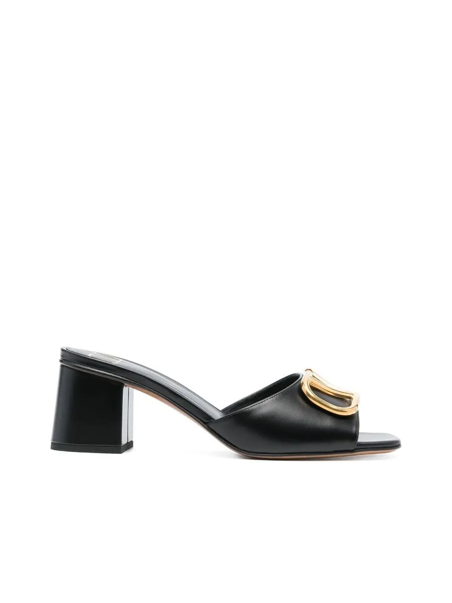 Calfskin Block Heel Sandals