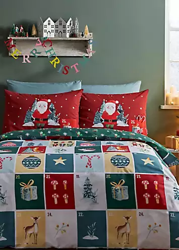 Catherine Lansfield Christmas Advent Calendar Duvet Cover Set | Kaleidoscope