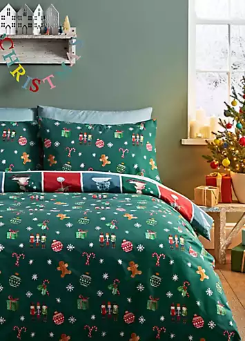 Catherine Lansfield Christmas Advent Calendar Duvet Cover Set | Kaleidoscope