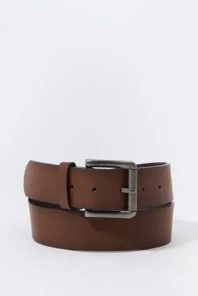 Ceinture en similicuir brun