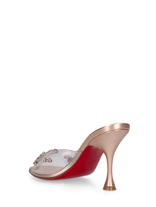 Christian Louboutin   85mm Degraqueen PVC & leather mules 