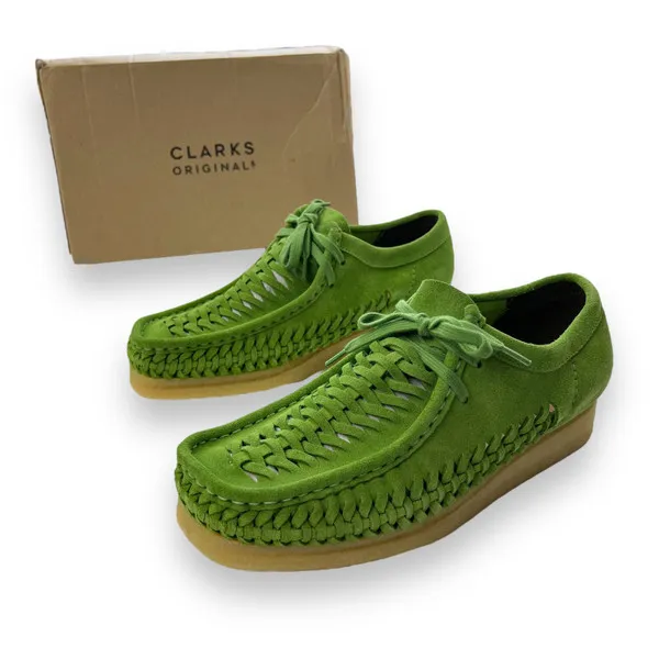 Clarks x Supreme Green Woven Wallabees 
