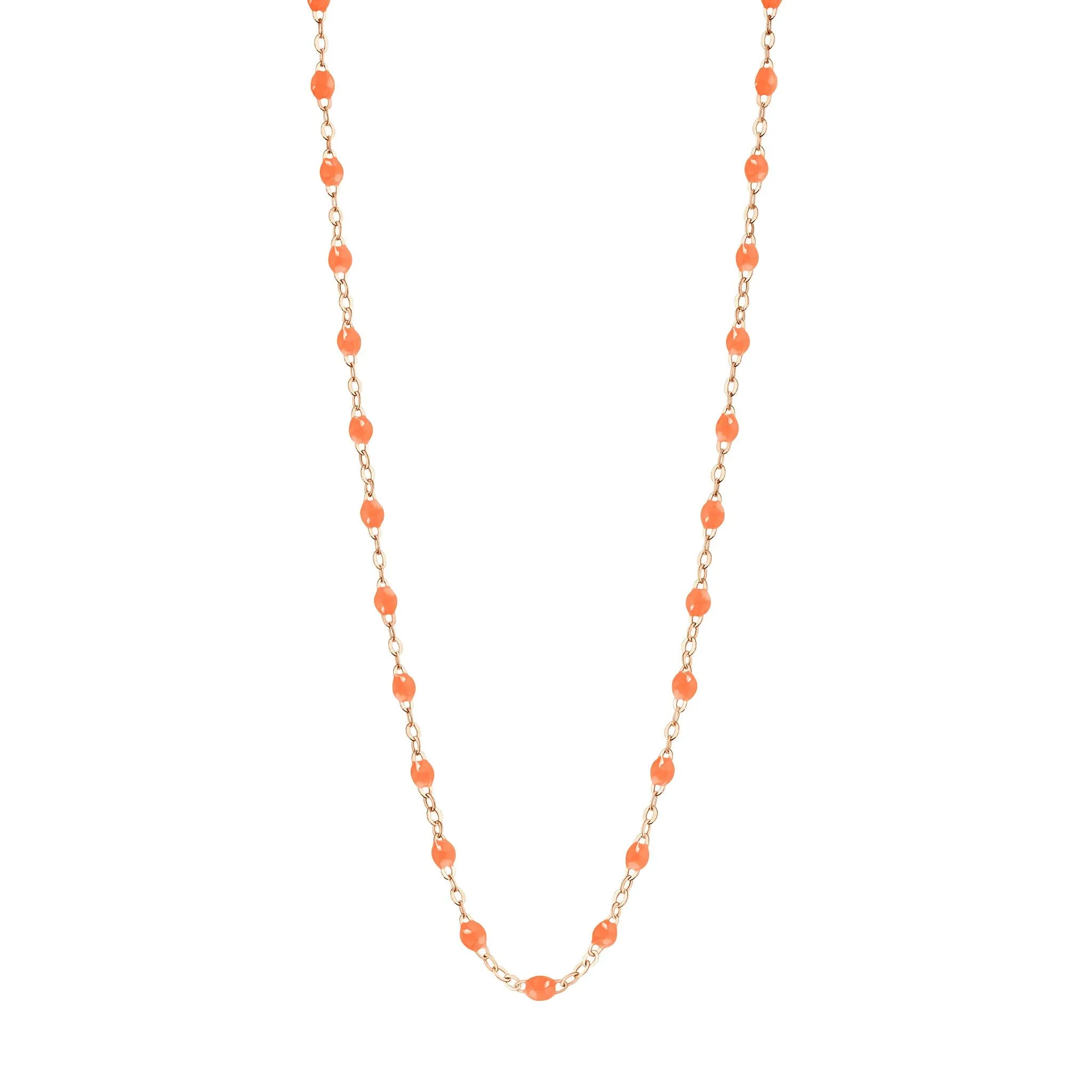 Classic Gigi Orange necklace, Rose Gold, 17.7