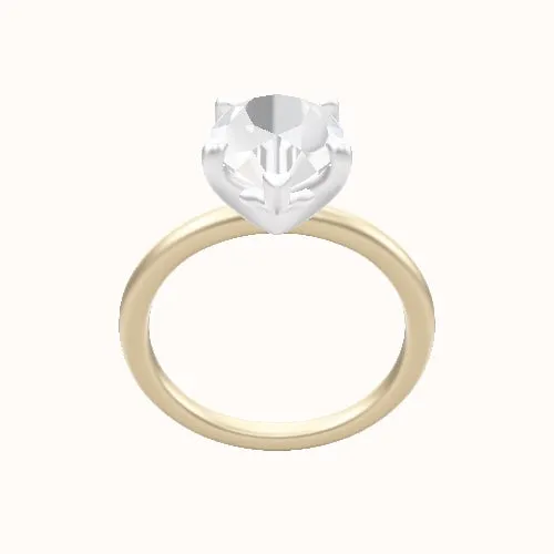 Classic Solitaire Engagement Ring With Four Prong Head