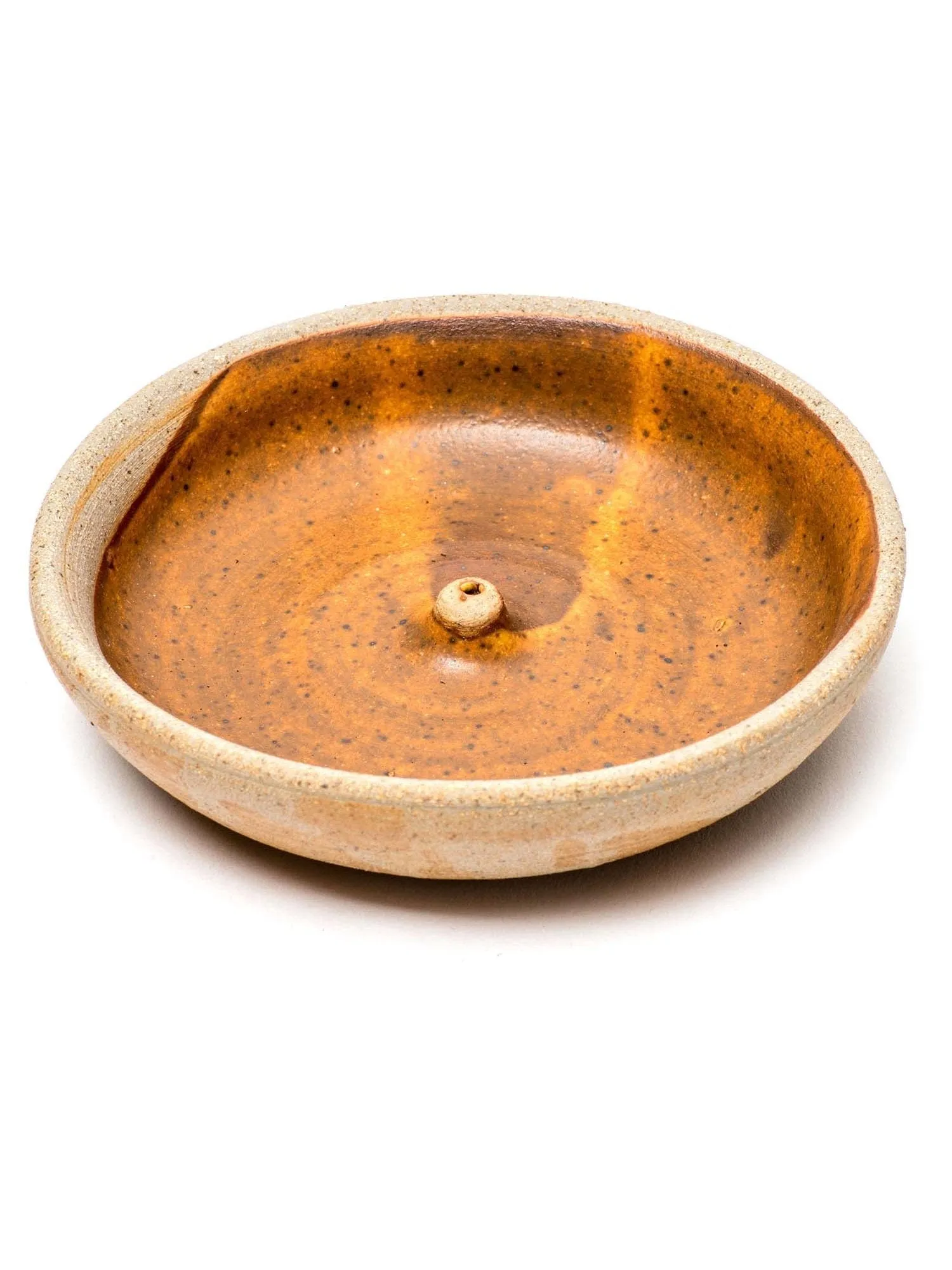 Clay Stoneware Glazed Incense Holder