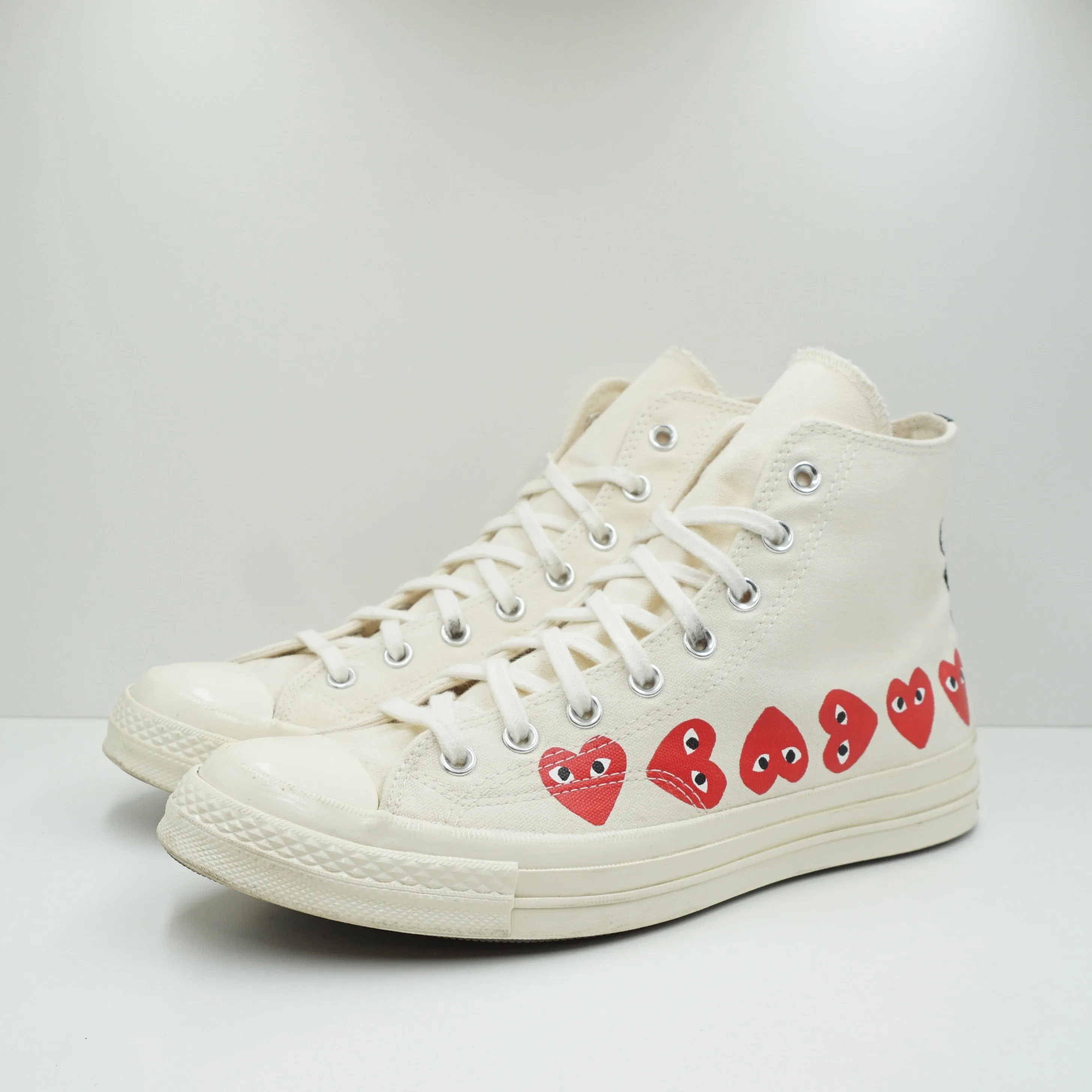 Comme Des Garons Play Converse Chuck Taylor 70 High Beige