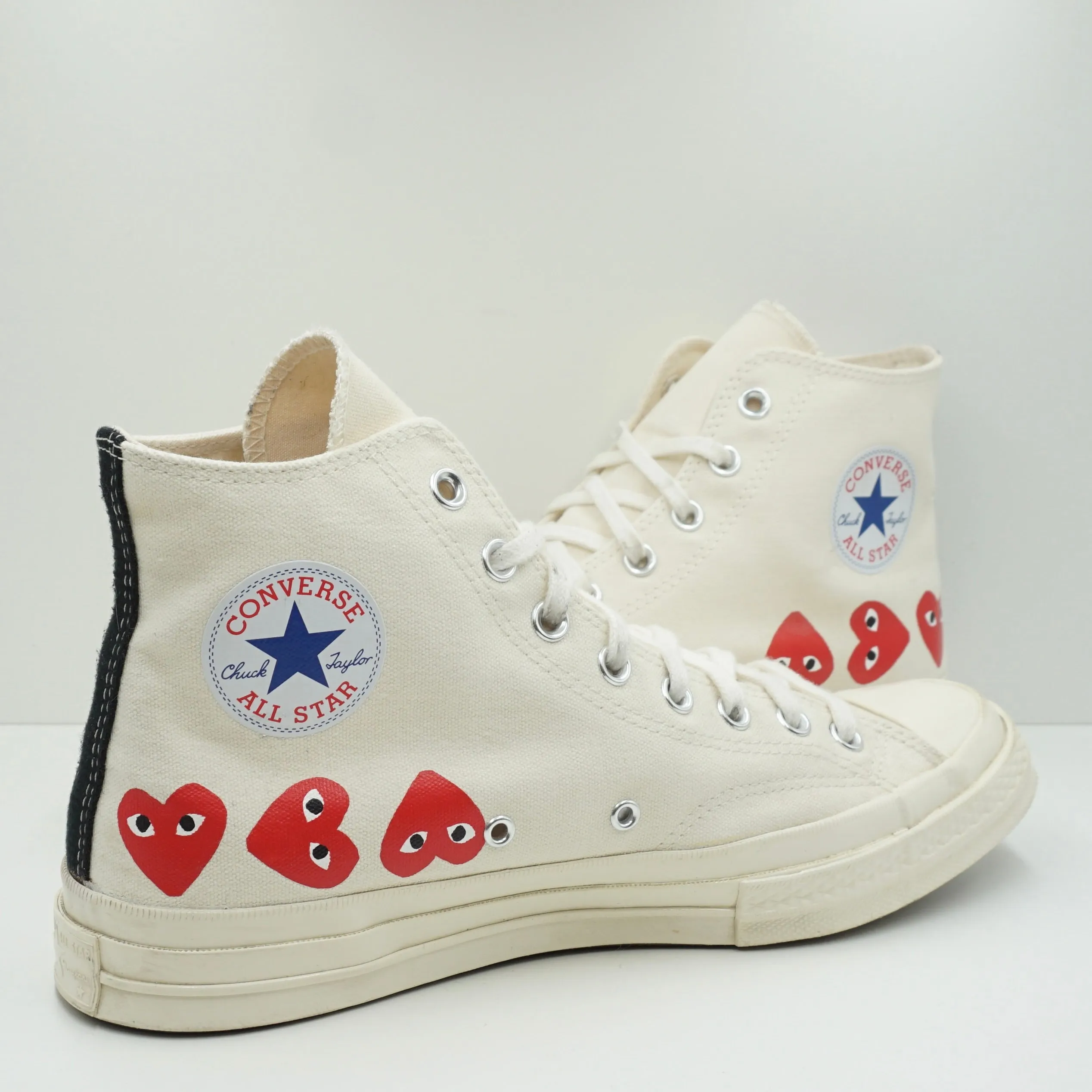 Comme Des Garons Play Converse Chuck Taylor 70 High Beige