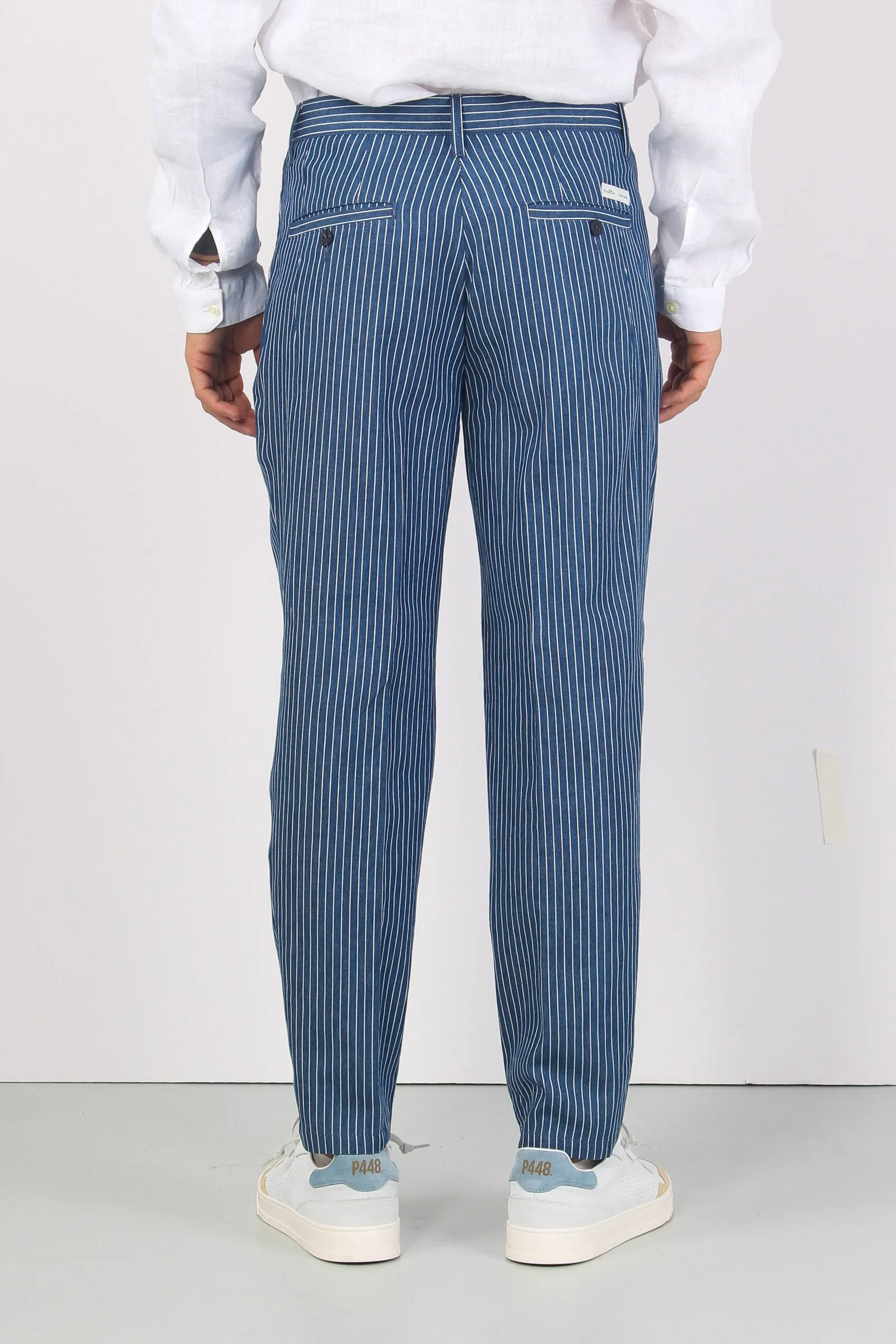 Company Pantalone Riga Blu/bianco