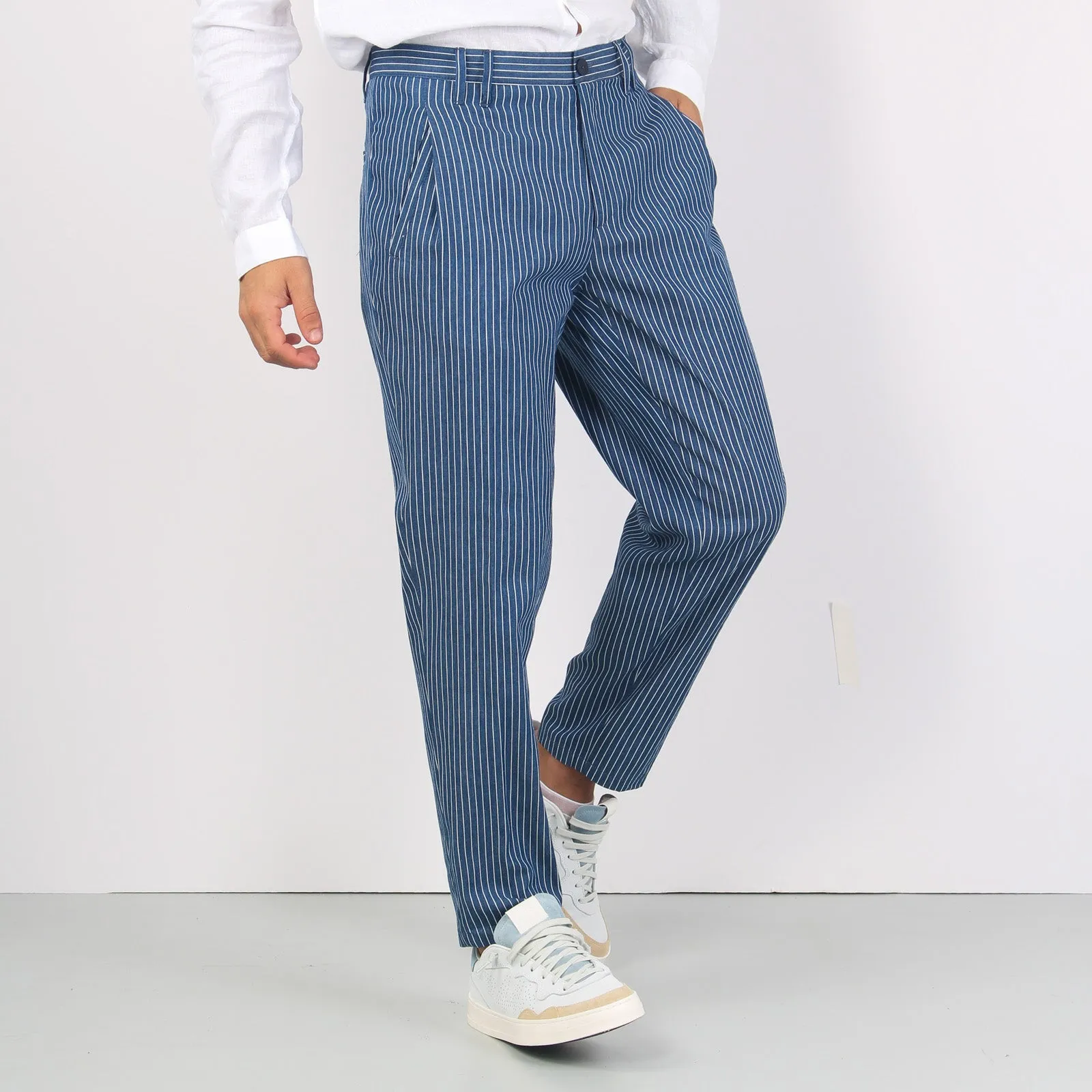 Company Pantalone Riga Blu/bianco