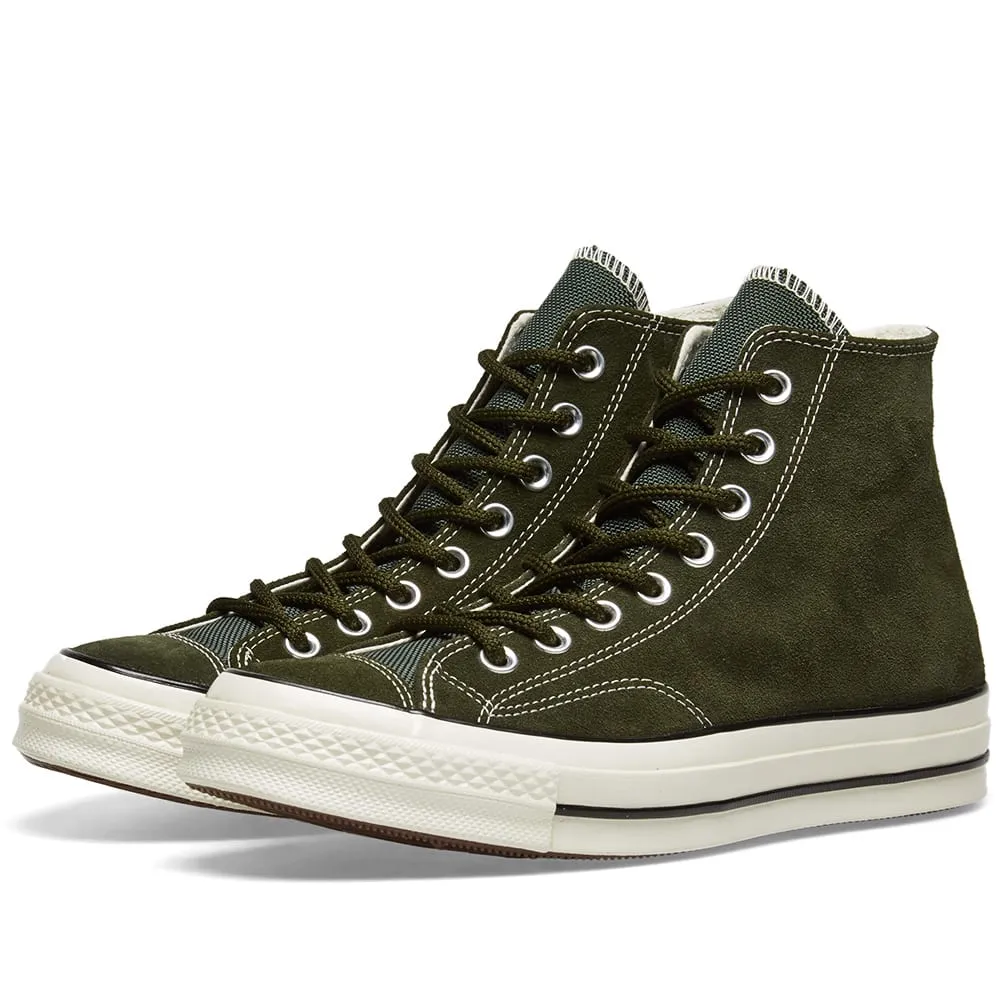 Converse Chuck Taylor 1970s Hi Basecamp SuedeUtility Green, Black & Egret