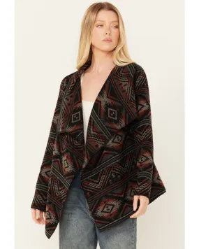 Cripple Creek Women's Southwestern print Blanket Wrap Jacket