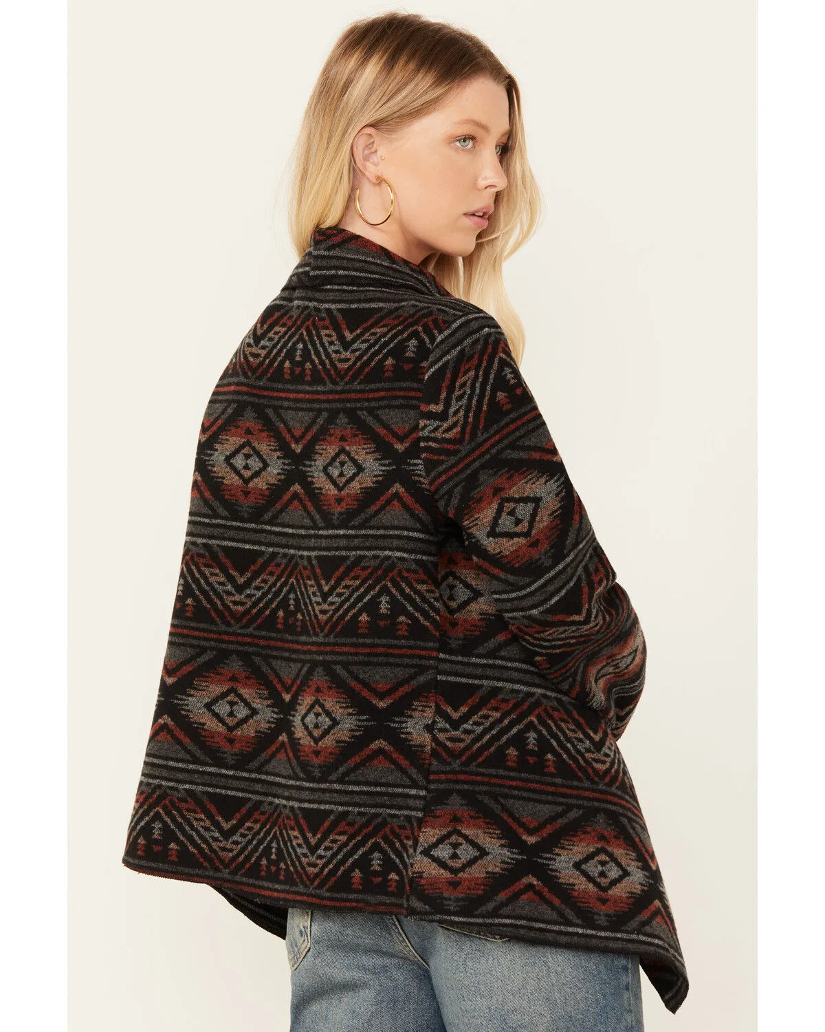 Cripple Creek Women's Southwestern print Blanket Wrap Jacket