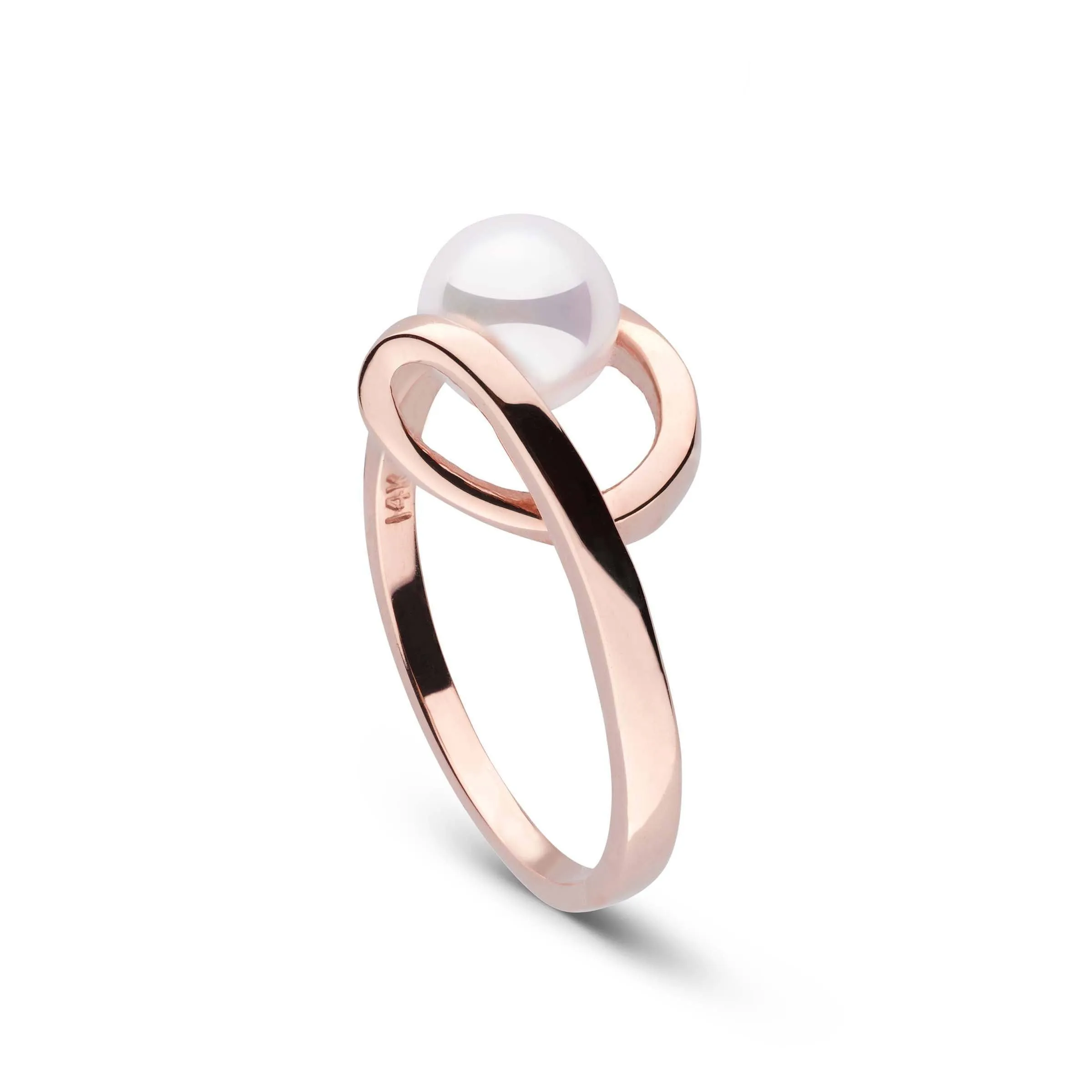 Cursive Collection Akoya Pearl Ring