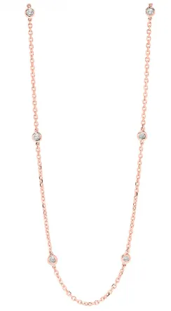 Diamond By The Inch Gold Necklace 1/2 CTW